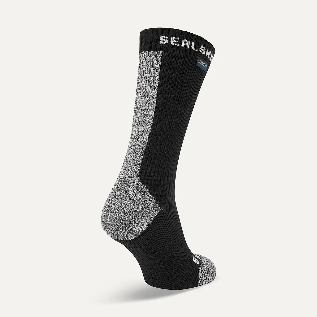 Calze Impermeabili SealSkinz Starston, Medio Polpaccio, Grigio/rosso, Per Freddo, Ciclismo E Outdoor